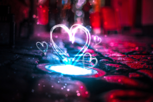 Neon Love Hearts 4K453298149